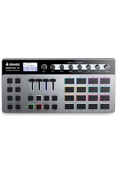 Donner Essential D1 Beat Machine, Step Sequencer& Finger Drum Machine