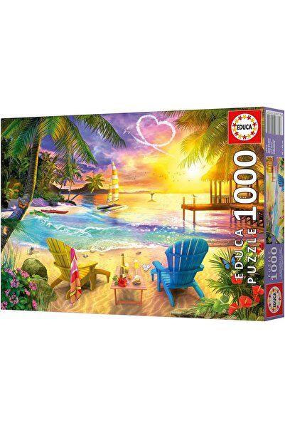 Educa Puzzle لغز شاطئ الحب من إيدوكا - 1000 قطعة - 20255 - شاطئ العشاق