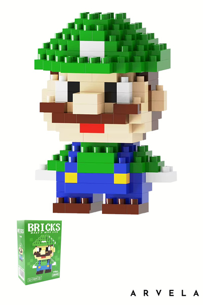 Arvela Luigi Bricks Karakter Figürü – Mini Blok Oyuncak
