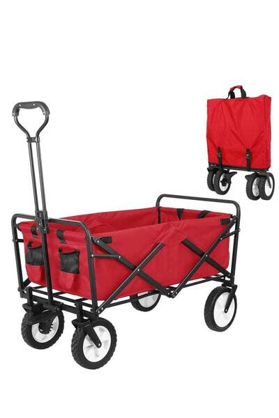 Arabest Foldable Utility Vehicle, AdJustable Handle, Suitable For Garden, Spo...