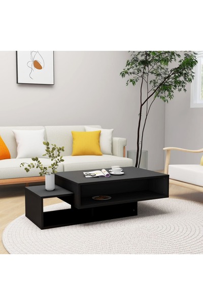 Concept Τραπεζάκι σαλονιού, μαύρο, 105x55x32 cm, μοριοσανίδα