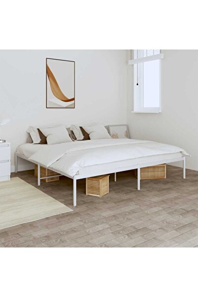 Concept Μεταλλικό σκελετό κρεβατιού, λευκό, 180x200 εκ.