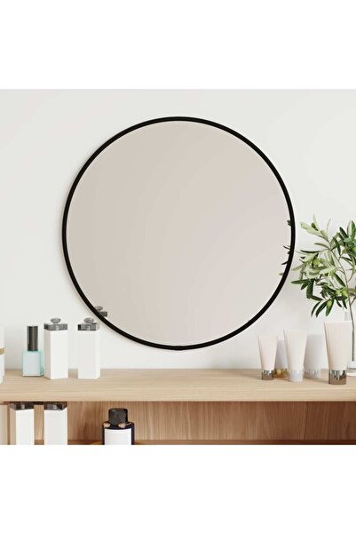 Concept Oglindă de perete rotundă, negru, Ø 40 cm