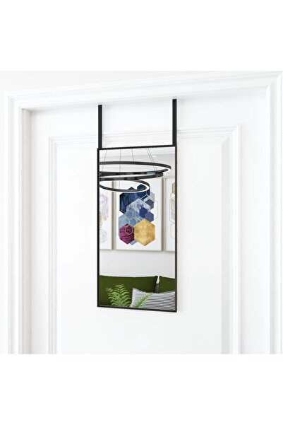 Concept Καθρέφτης πόρτας, μαύρος, 30x60 cm, γυαλί και αλουμίνιο