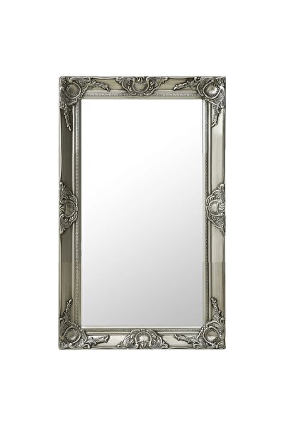 Concept Baroque style wall mirror, silver, 50 x 80 cm