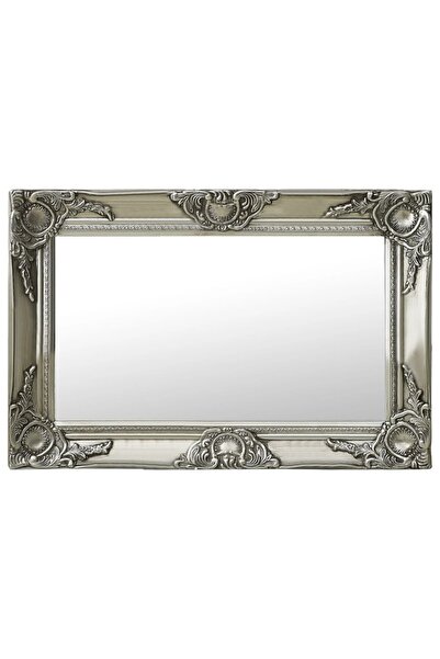 Concept Baroque style wall mirror, silver, 60 x 40 cm