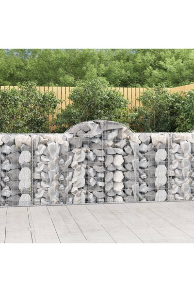 Concept Coșuri gabion arcuite 20 buc, 200x50x100/120cm, fier galvanizat