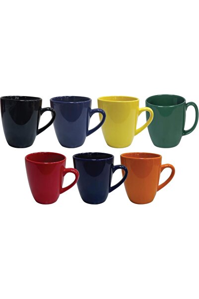 Generic Ceramic Coffee Mugs Set of 7 – Multicolor