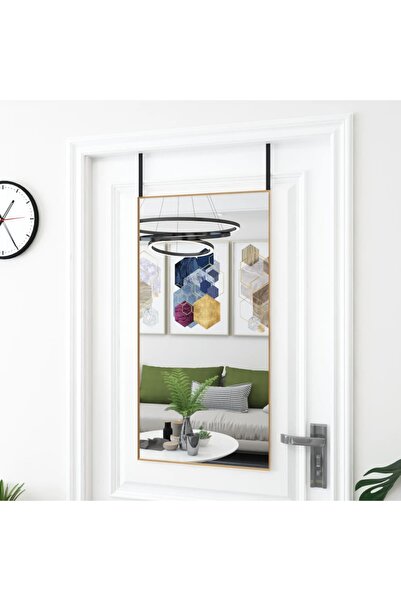 Concept Oglindă pentru ușă, auriu, 50x100 cm, sticlă și aluminiu