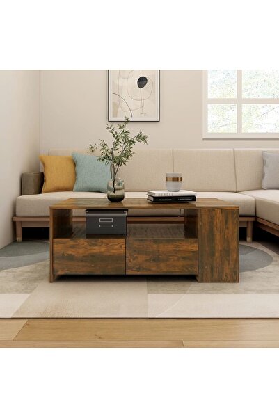 Concept Τραπεζάκι σαλονιού, καπνιστή δρυς, 102x55x42 εκ., επεξεργασμένο ξύλο