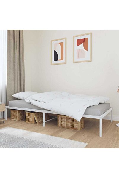 Concept Μεταλλικό πλαίσιο κρεβατιού, λευκό, 90x200 εκ.