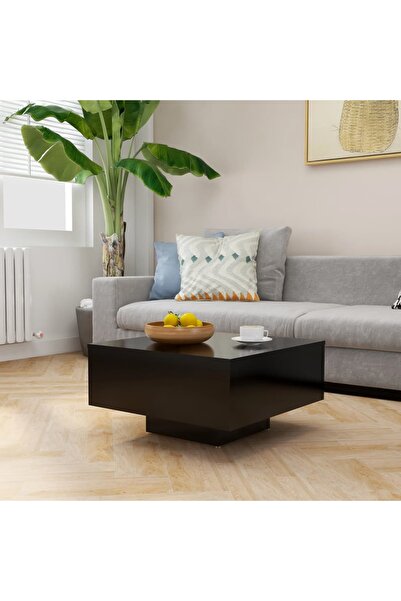 Concept Τραπεζάκι σαλονιού, μαύρο, 60x60x31,5 cm, μοριοσανίδα