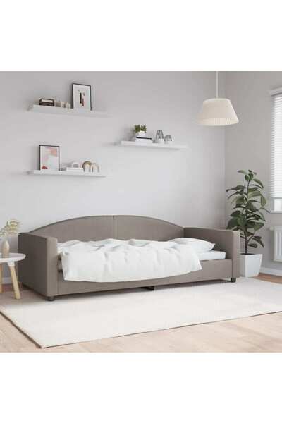 Concept Pat de zi, gri taupe, 90x200 cm, material textil