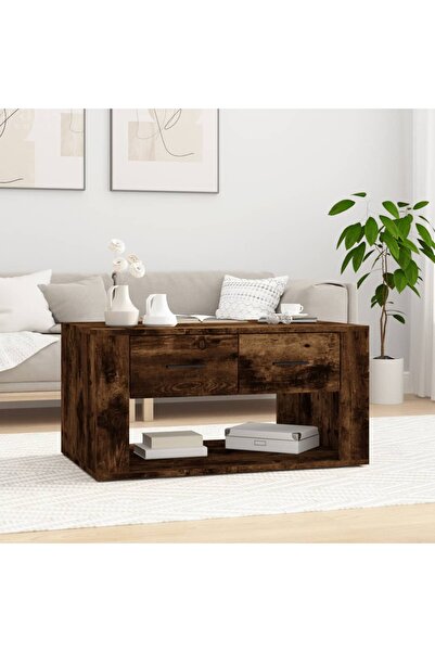 Concept Masă de cafea, stejar afumat, 80x50x40 cm, lemn prelucrat