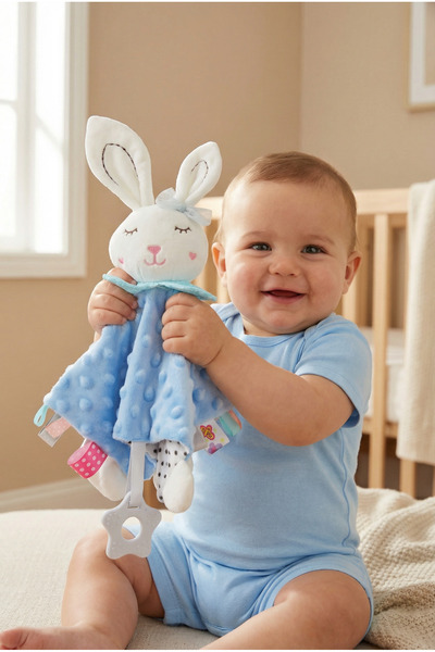 BBSKY Diş Kaşıyıcılı Güvenli Bebek Uyku Arkadaşı, Unisex Peluş Sarılma Oyuncağı