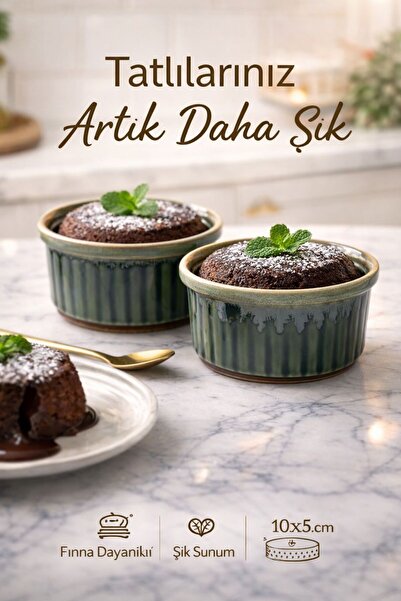 Madame Coco Kleby 2-Piece Soufflé Bowl - Dark Green & Adenya Basket