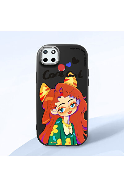 Hontinga حافظة هاتف من السيليكون الناعم باللون الأسود متوافقة مع كاميرا Realm...