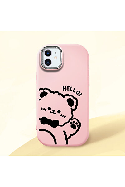 Hontinga iPhone 11 Compatible Camera Protected Pink Soft Silicone Phone Case ...