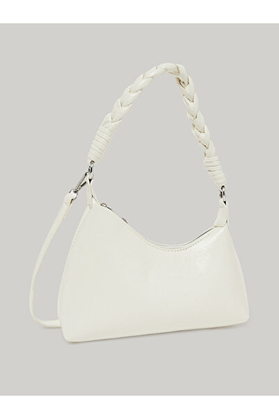 Styli White Braided Handle Shoulder Bag