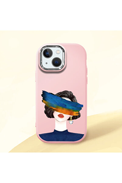 Hontinga حافظة هاتف من السيليكون الناعم باللون الوردي متوافقة مع كاميرا آيفون...