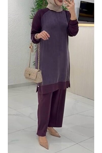 TUGBA COLLECTION Yeni Sezon İpek Cupra & Oysho Tunik Pantolon Takımı Sade ve ...