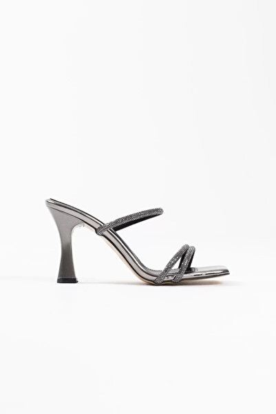 Belinora Smoked Mirror Stone Women's Heeled Slippers Tr20My01G