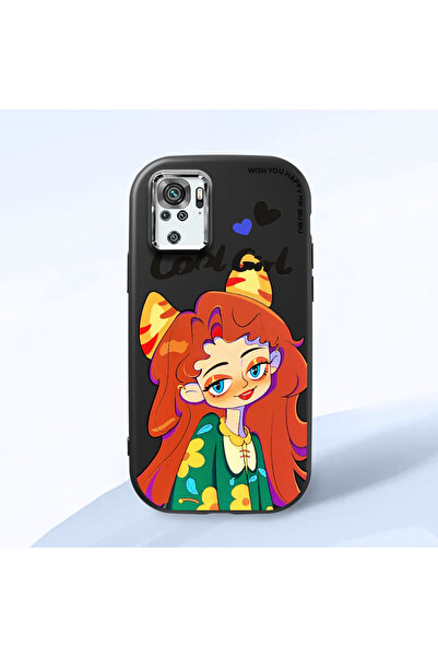 Hontinga Redmi Note 10S Compatible Camera Protected Black Soft Silicone Phone...