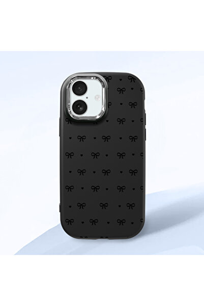 Hontinga iPhone 17 Compatible Camera Protected Black Soft Silicone Phone Case...