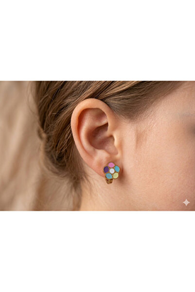 FOR YOU TAKI by Ezgi Hypoallergenic Surgical Steel Colorful Flower Children's...