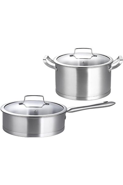 Arabest Cooking Pot,Uncoated ,Includes 24cm Frying Pan and Non-Stick Saucepan...