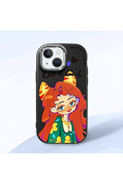 Hontinga حافظة هاتف من السيليكون الناعم باللون الأسود متوافقة مع كاميرا آيفون...