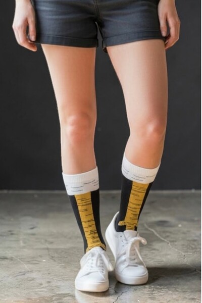 Esinti Chicken Leg Patterned Funny Design Unisex Long Socks - Humorous Gift P...