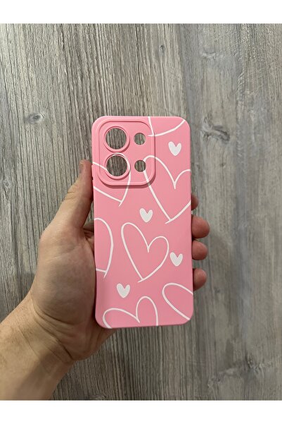 YZGOLDEN Redmi 15C Compatible Inside Velvet Heart Dese Patterned Efon Case