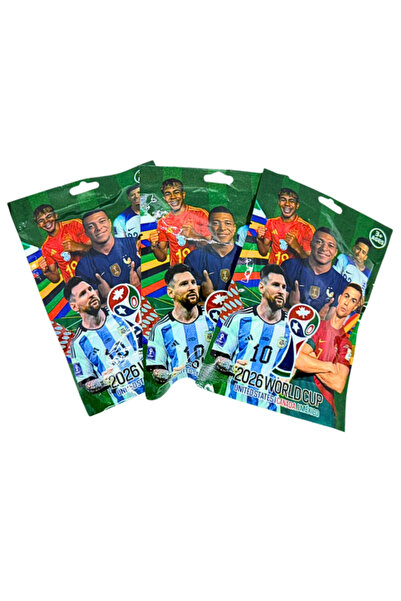 OEM Set of 3 Envelopes with Football World Cup 2026 Figurines – Collectible F...