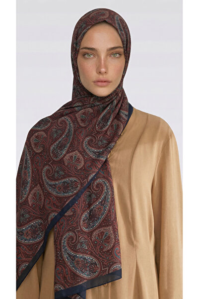 Karaca Șal din bumbac cu model SAPHİRA - ALBASTRU ÎNCHIS / ROȘU CLARTE