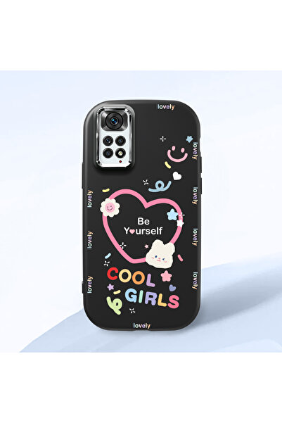 Hontinga Redmi Note 11S Compatible Camera Protected Black Soft Silicone Phone...