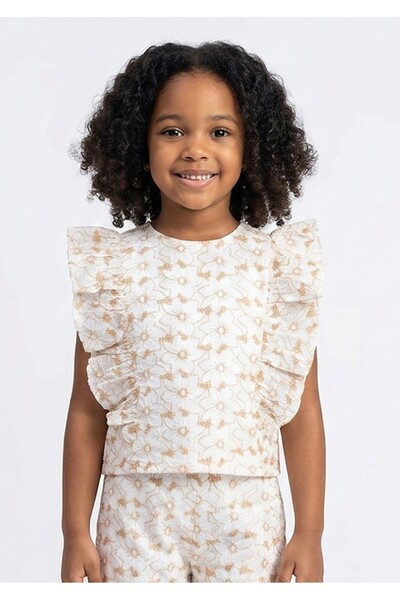 Cortigiani Girls Blouse Frill Sleeve, 3-4Y