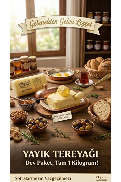 Doğal Yayık Tereyağı 1000 Gr