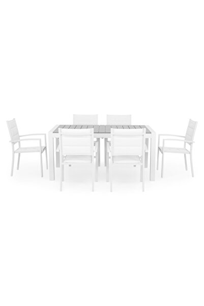 Maison Mex Set mobilier gradina/terasa 6 scaune si masa extensibila ENCORE/DR...