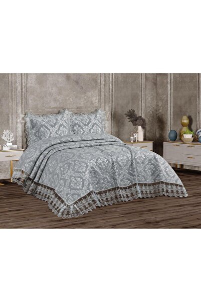 My Bed Home Collection Damask Lace Piece 3-Piece Set Y Bedspread (Cream)