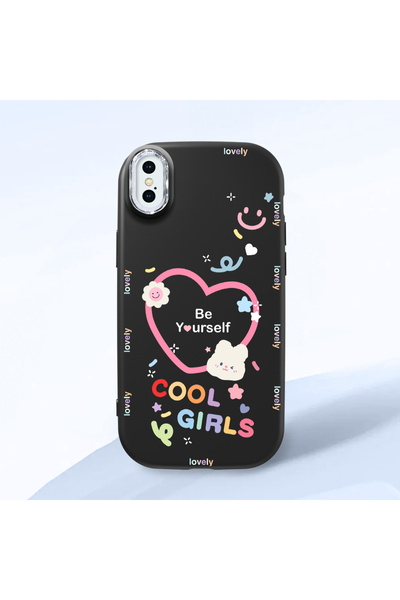 Hontinga iPhone XS Compatible Camera Protected Black Soft Silicone Phone Case...