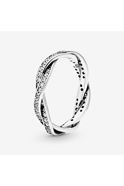 Pandora Sparkling Twisted Lines Ring
