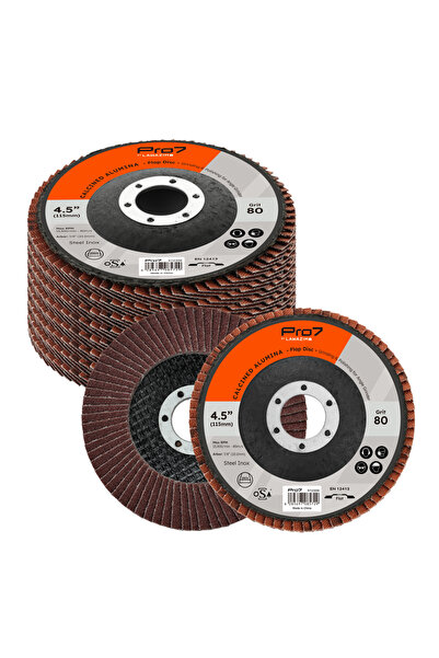 Lawazim Pro7 4.5inch Calcined Alumina Flap Disc P80 115mm Grinding Disc for A...