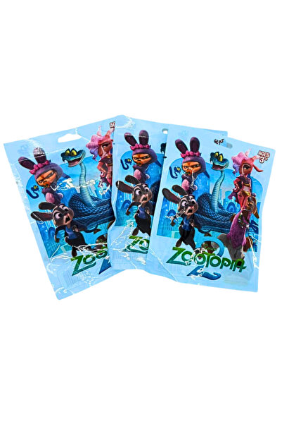 OEM Set 3 Plicuri cu Figurina Surpriza Zootopia 2 – Figurine Colectibile, Pli...