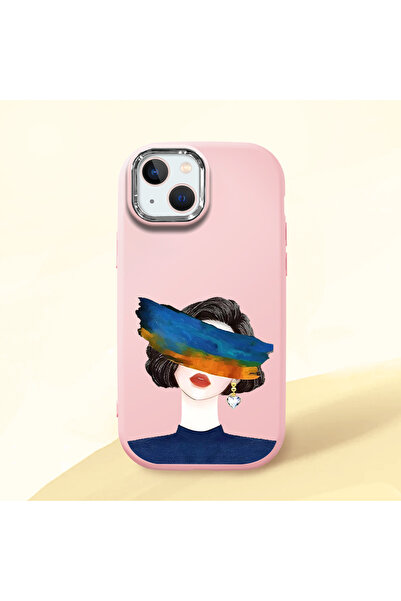 Hontinga iPhone 13 Compatible Camera Protected Pink Soft Silicone Phone Case ...