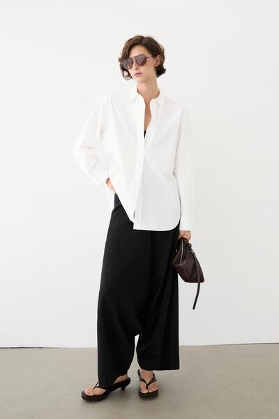 Massimo Dutti %100 pamuklu poplin gömlek