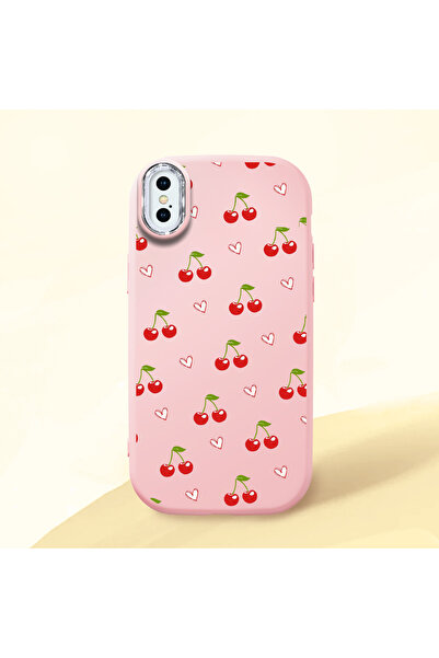 Hontinga iPhone XS Compatible Camera Protected Pink Soft Silicone Phone Case ...