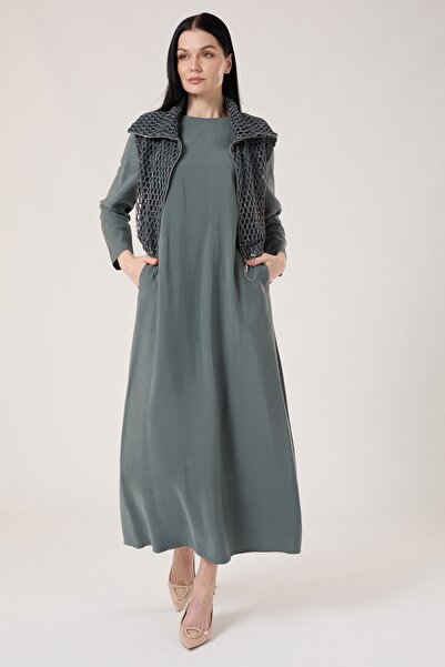 Jupe File Detaylı Elbise 7270