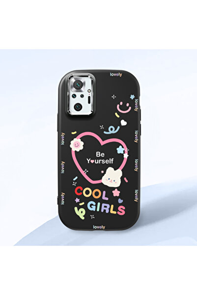 Hontinga Redmi Note 10 Pro Compatible Camera Protected Black Soft Silicone Ph...