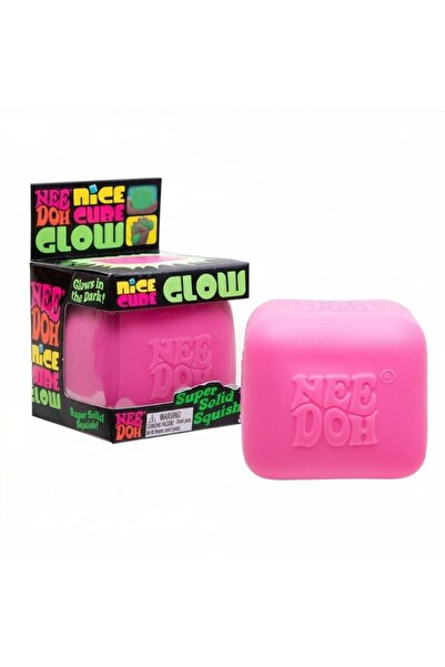Be Venom™ Jucarie antistres Nice Cube Gllow NeeDoh, ROZ, 5,7 cm